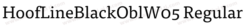 HoofLineBlackOblW05 Regular Regula字体转换